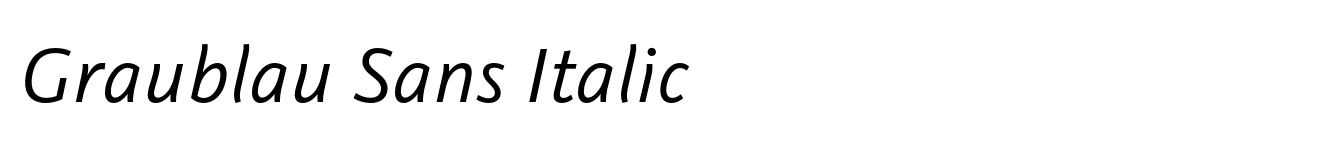 Graublau Sans Italic